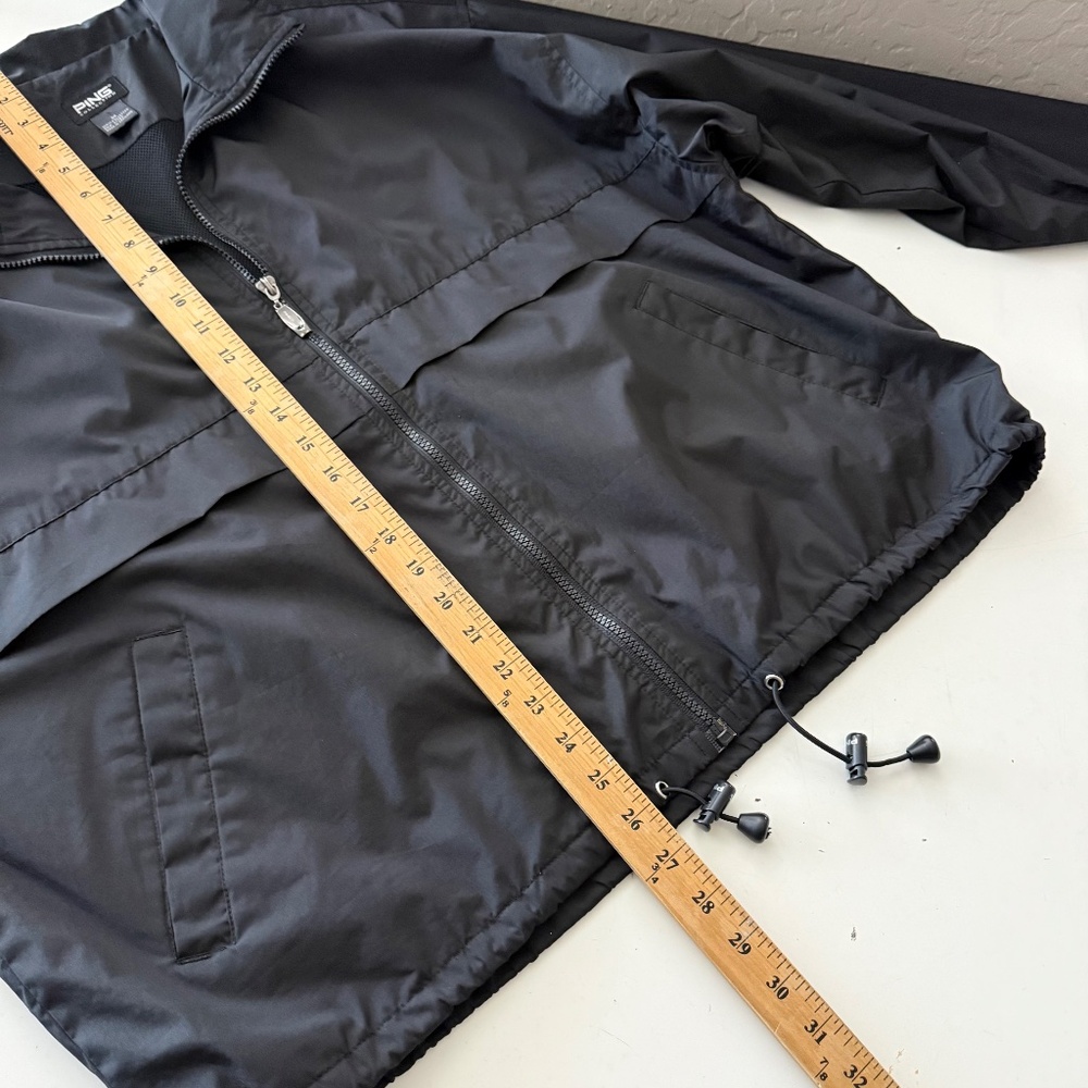 PING Solid Black Full Zip Polyester Vented Windbr… - image 7